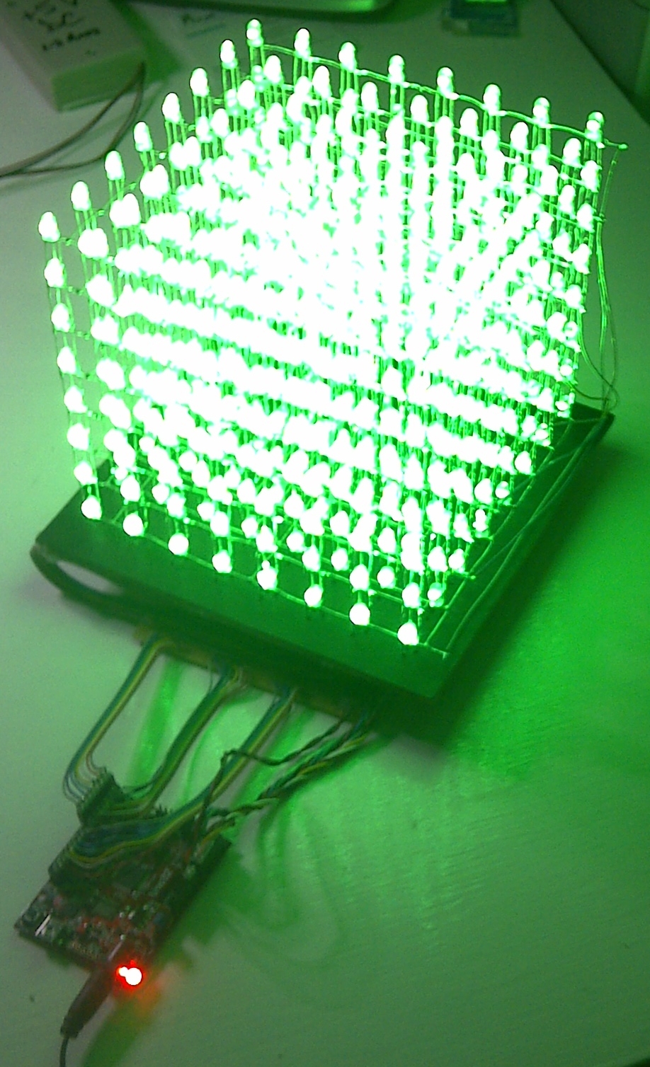 The GREEN part of all the LEDs on